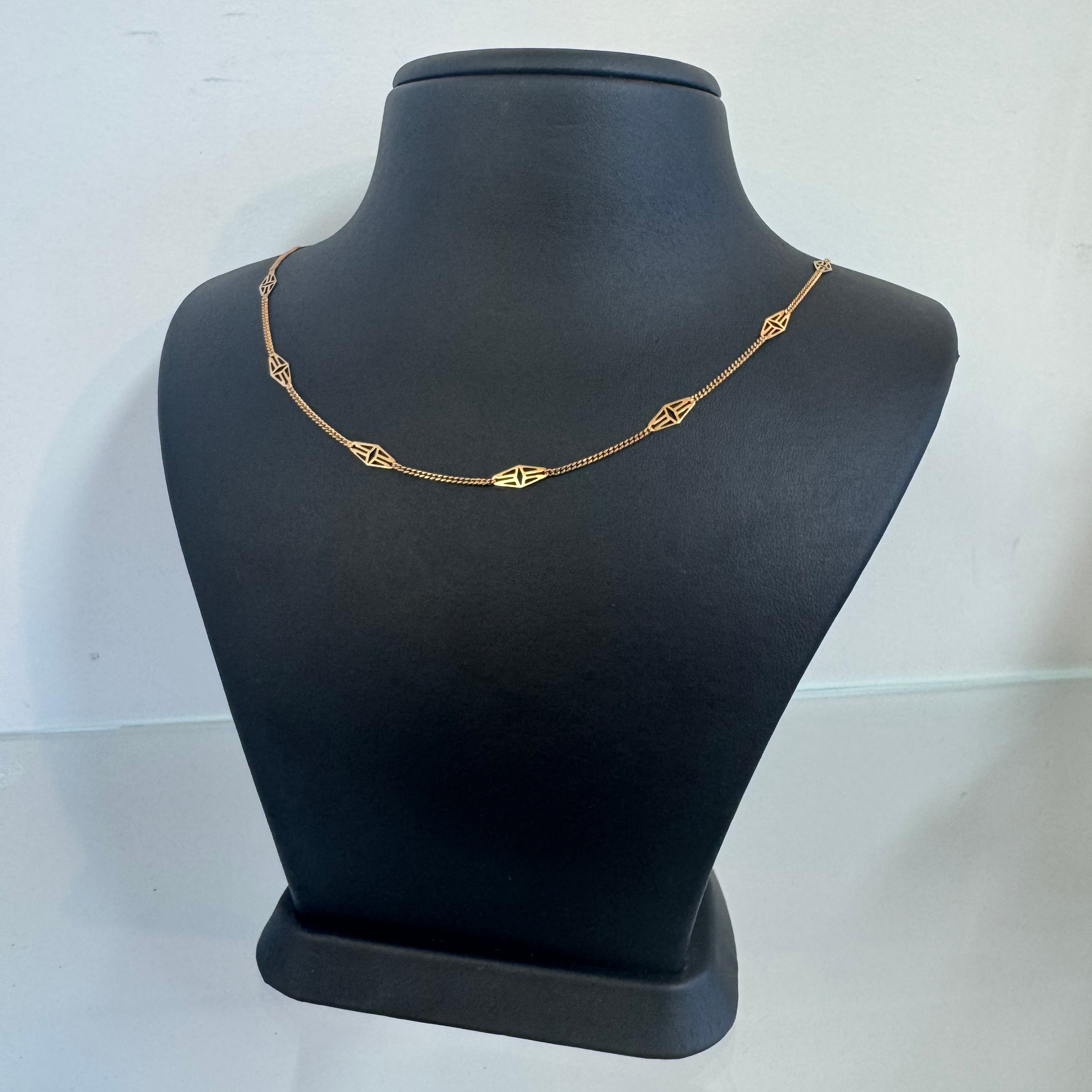 שרשרת זהב 14K זהב צהוב