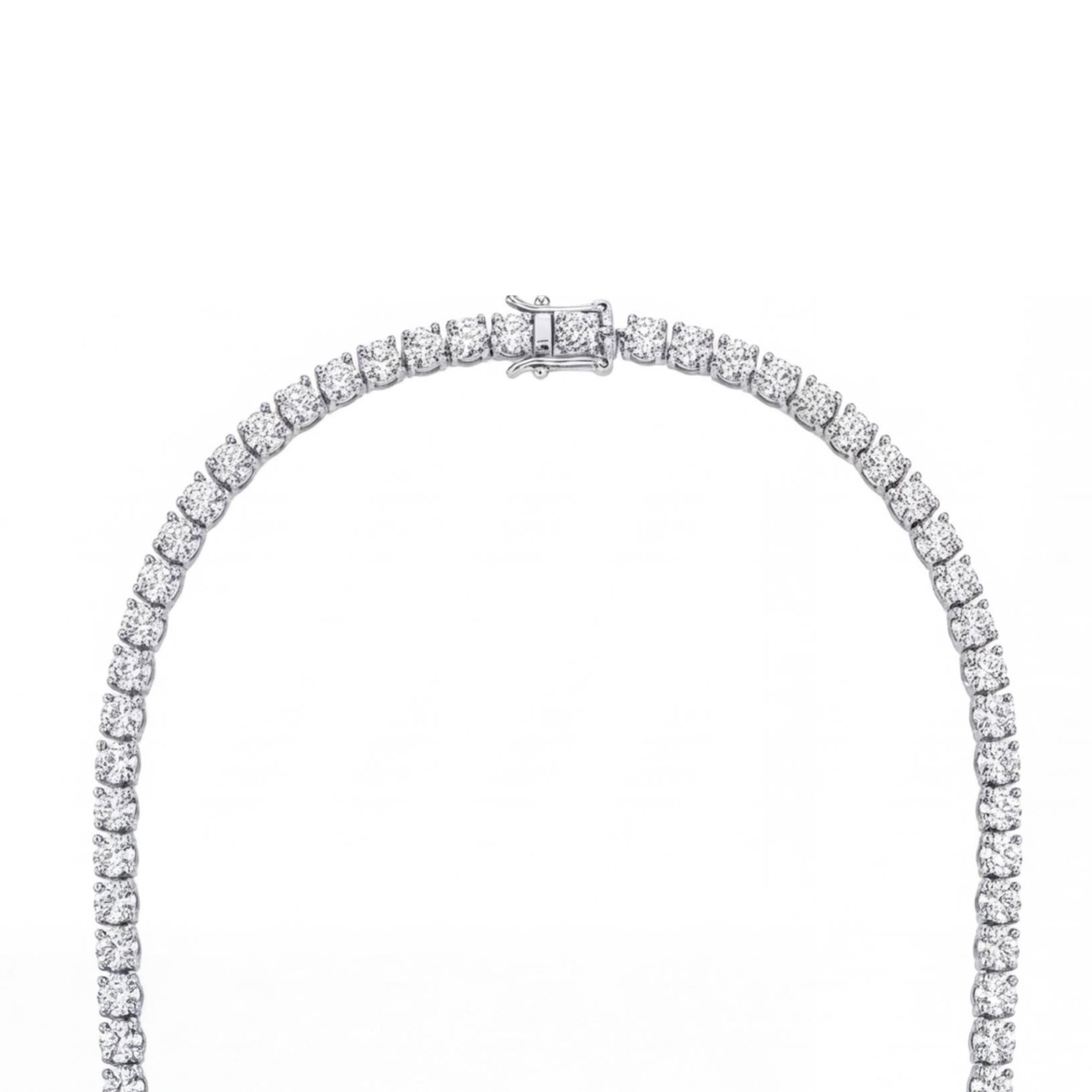 שרשרת קולייר זהב 9K לבן יהלומים טבעיים 8.50 קראט מק״ט 900