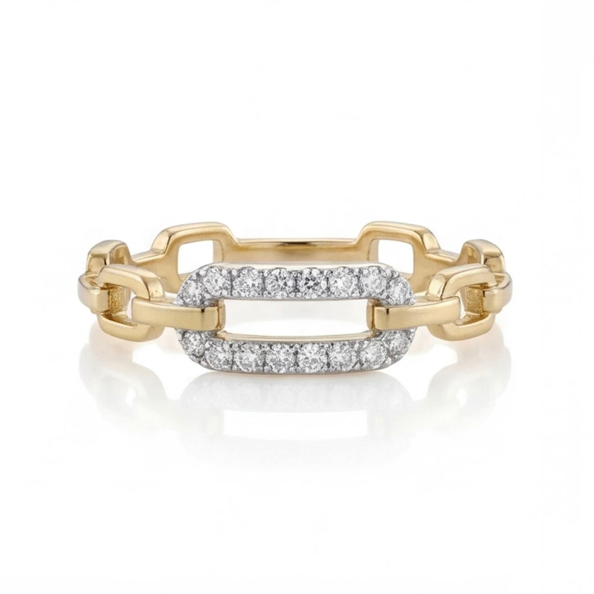 טבעת זהב 14K צהוב יהלומים 0.15 קראט מק״ט 967