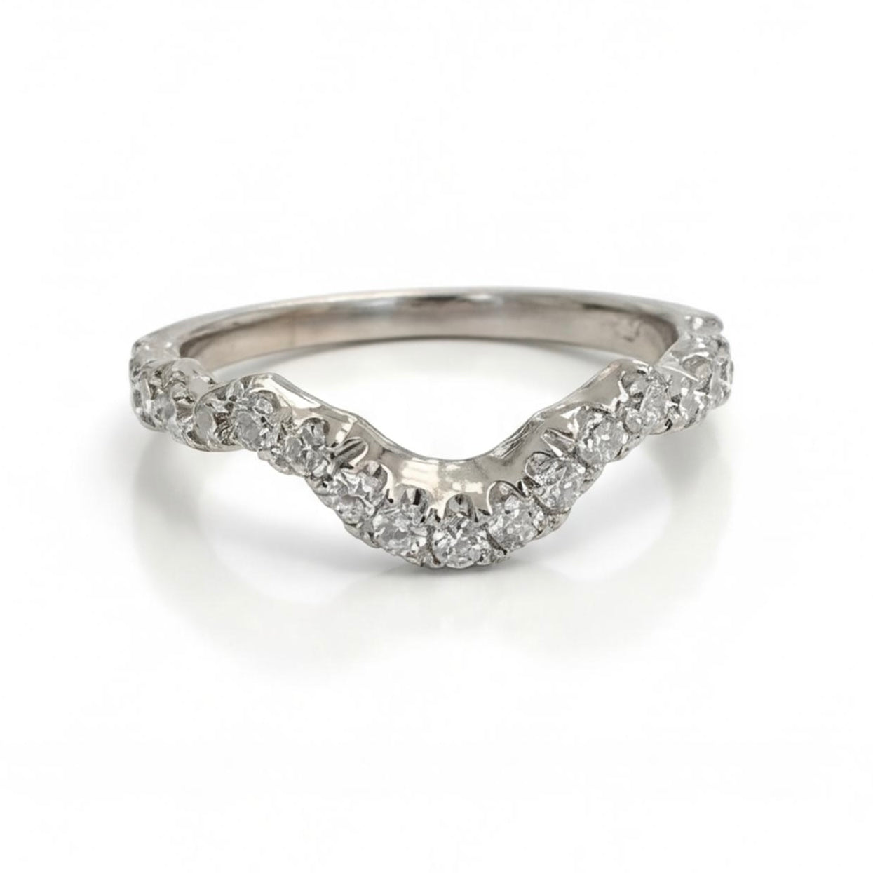 טבעת זהב 14K לבן יהלומים 0.60 קראט מק״ט 972